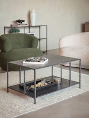 Libra Interiors Charcoal Black Brooks Mottled Coffee Table - Image 1 of 6