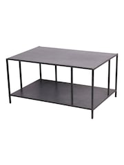 Libra Interiors Charcoal Black Brooks Mottled Coffee Table - Image 3 of 6