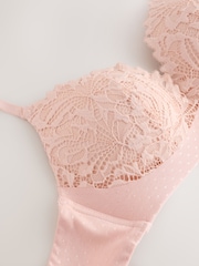 Black/White/Light Pink Pad Non Wire Lace Ultimate Comfort Bras 3 Pack - Image 18 of 19