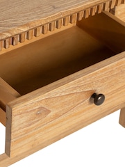 Barker and Stonehouse Natural Mindi Wood Dressing Table And Mirror - Image 4 of 7