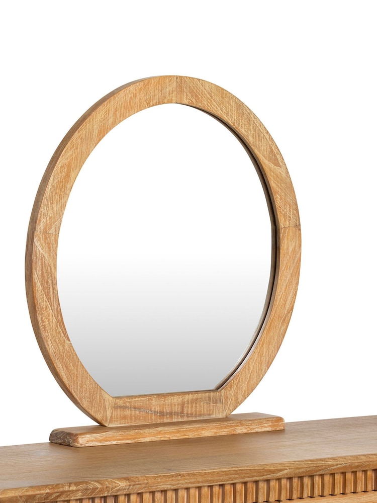 Barker and Stonehouse Natural Mindi Wood Dressing Table And Mirror - Image 7 of 7 Barker and Stonehouse Natural Mindi Wood Dressing Table And Mirror - Image 7 of 7