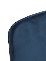 Barker and Stonehouse Blue Velvet Swivel Dining Chair - Image 5 of 6