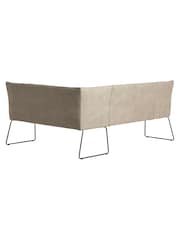 Barker and Stonehouse Natural Faux Leather Left Corner Bench - Image 5 of 6