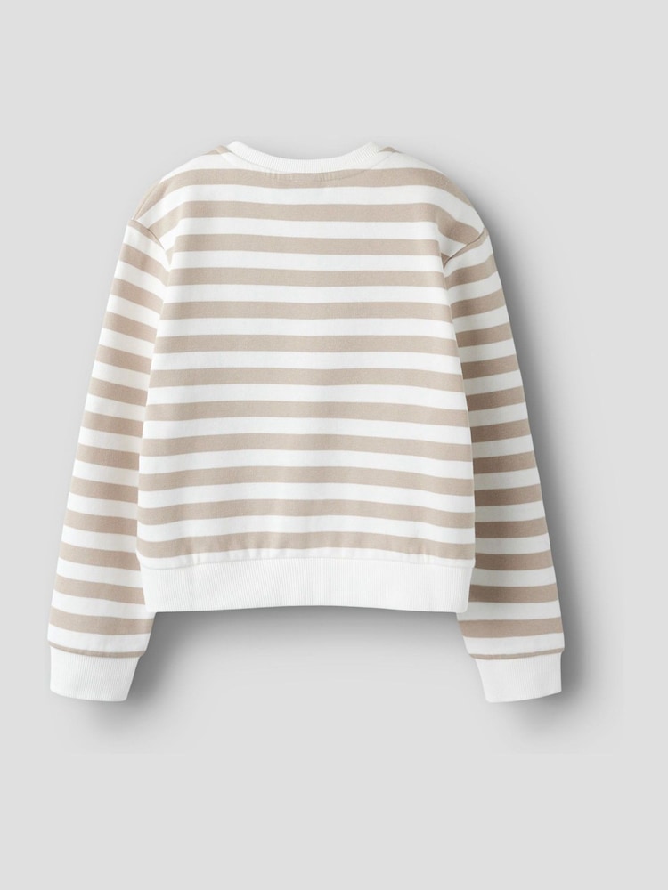 Name It White Stripe Heart Sweatshirt - Image 2 of 3
