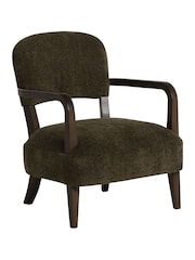 Barker and Stonehouse Dark Green Fabric Armchair - Image 2 of 6