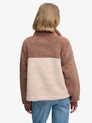 チョコレートブラウン - Superdry スーパーソフト マッシュアップ ハーフジップ スウェットトップス - 画像 2 / 7