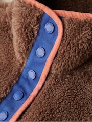 チョコレートブラウン - Superdry スーパーソフト マッシュアップ ハーフジップ スウェットトップス - 画像 7 / 7