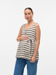 Mamalicious Cream Maternity and Nursing Sleeveless Vest - Image 1 of 5