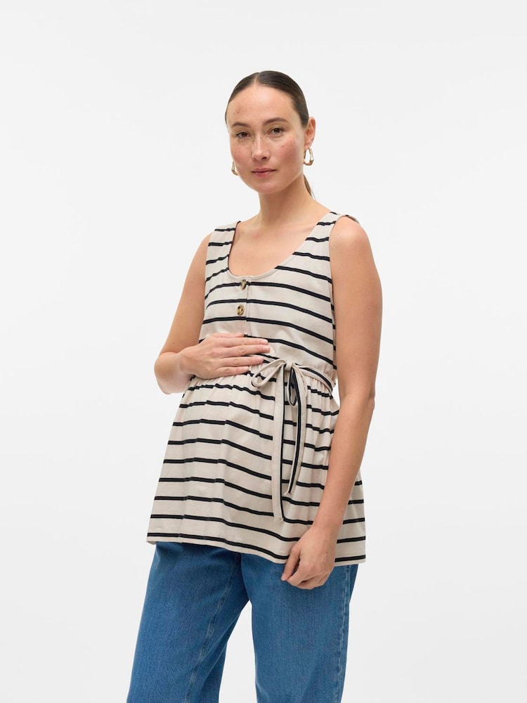 Mamalicious Cream Maternity and Nursing Sleeveless Vest - Image 1 of 5