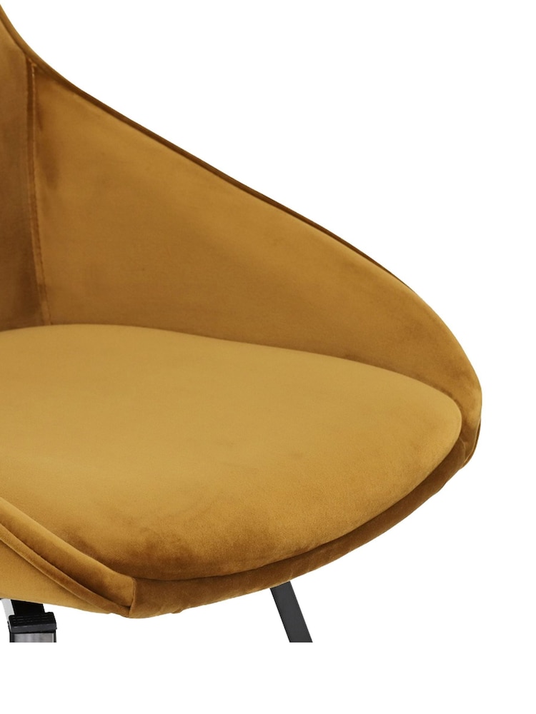 Barker and Stonehouse Gold Velvet Swivel Dining Chair - Image 6 of 6 Barker and Stonehouse Gold Velvet Swivel Dining Chair - Image 6 of 6