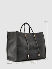 Reiss Grey Ramona Suede Oversized Tote Bag - Image 4 of 7