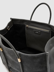 Reiss Grey Ramona Suede Oversized Tote Bag - Image 5 of 7