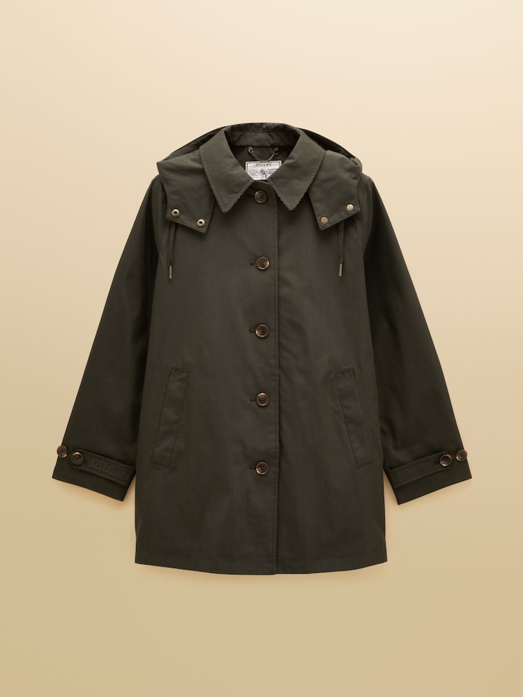 Rainmore Khaki Green Waterproof Button Through Raincoat - Image 10 of 10
