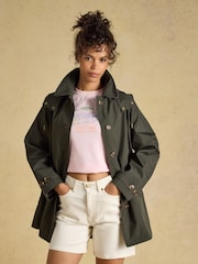 Rainmore Khaki Green Waterproof Button Through Raincoat - Image 8 of 10