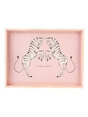 Yvonne Ellen Pink Zebra Rectangular Tray - Image 1 of 2