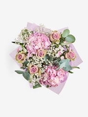 Lipsy Lilac Purple Hydrangea & Rose Flower Bouquet in Hatbox - Image 6 of 6
