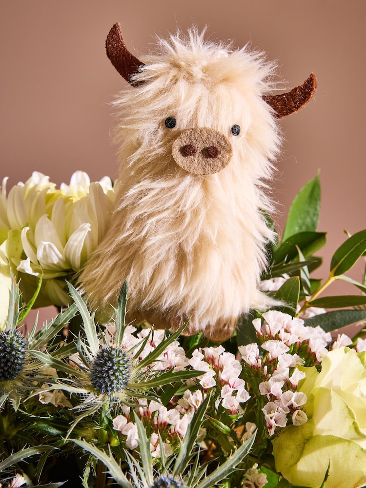 Cream Hamish Fresh Flower Bouquet in Hatbox - Image 2 of 6