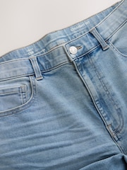 Light Blue Straight Fit Essential Stretch Jeans - Image 10 of 11