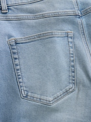 Light Blue Straight Fit Essential Stretch Jeans - Image 11 of 11