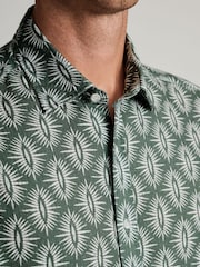 Brook Taverner Geometrisk Trykk Seersucker Kortermet Skjorte - Bilde 3 av 6