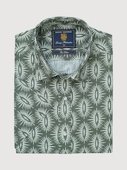 Brook Taverner 幾何学プリント・シアサッカー半袖シャツ - 画像 7 / 9