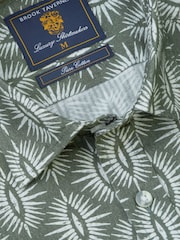 Brook Taverner 幾何学プリント・シアサッカー半袖シャツ - 画像 8 / 9