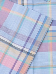 Sky Blå - Brook Taverner rutete, slub bomullsskjorte Kortermet - Bilde 6 av 6