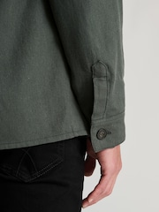Brook Taverner Green Cotton Linen Overshirt - Image 5 of 6