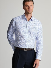 Brook Taverner White Floral Print Cotton Shirt - Image 1 of 5