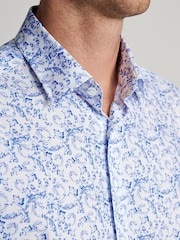Brook Taverner White Floral Print Cotton Shirt - Image 2 of 5