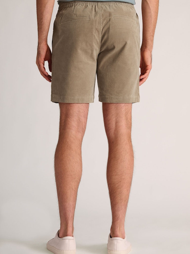 Brook Taverner Natural Corduroy Shorts - Image 2 of 4