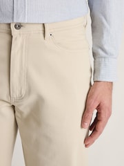 Natural - Corte estándar - Brook Taverner 5 Pocket Italian Twill Stretch Cotton Trousers - Imagen 3 de 4