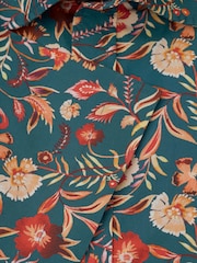 Brook Taverner Blue Tropical Print Short Sleeve Shirt - Image 5 of 5