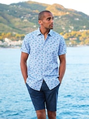 Brook Taverner Blue Print Short Sleeve Shirt - Image 1 of 5
