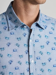 Brook Taverner Blue Print Short Sleeve Shirt - Image 2 of 5