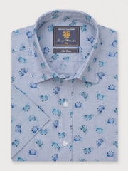 Brook Taverner Blue Print Short Sleeve Shirt - Image 3 of 5