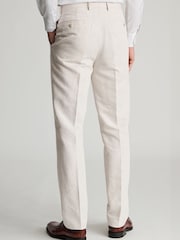 Brook Taverner Natural Cotton Linen Suit Trousers - Image 2 of 2