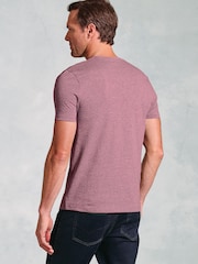 Brook Taverner Purple Pure Cotton Jersey T-Shirt - Image 2 of 3