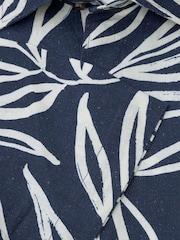 블루 - Brook Taverner Print Cotton Short Sleeve Shirt - 5의 이미지 5