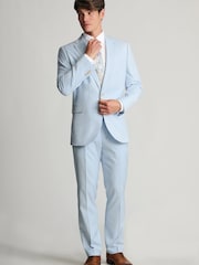 Brook Taverner Blue Textured Suit Jacket - Image 2 of 8