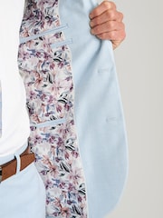 Brook Taverner Blue Textured Suit Jacket - Image 6 of 8