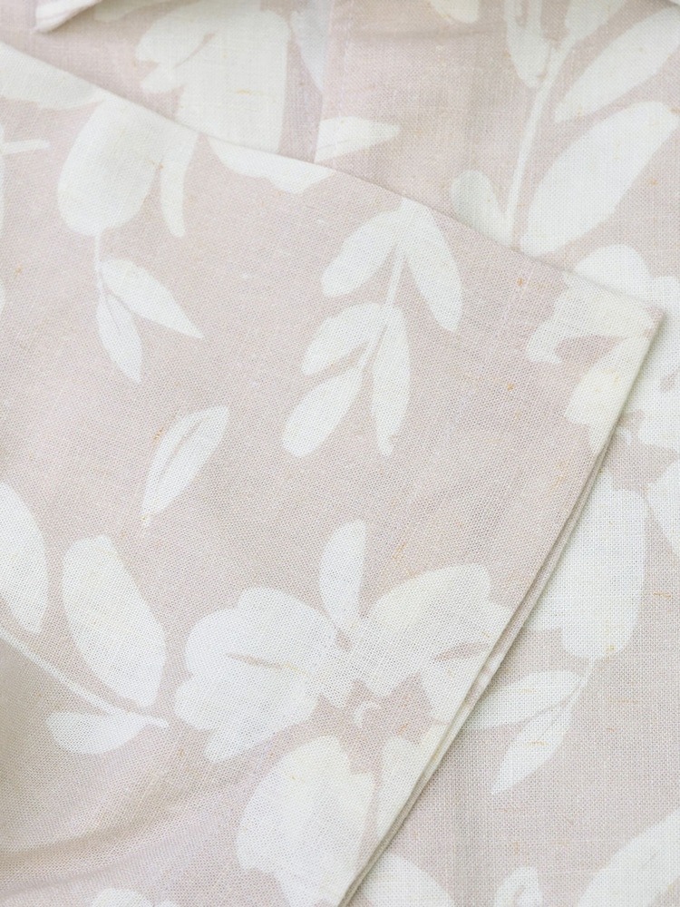 내추럴 - Brook Taverner Print Cotton Short Sleeve Shirt - 5의 이미지 5