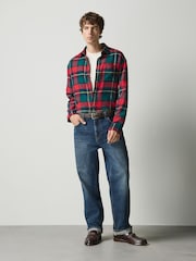 Red Long Sleeve Flannel Shirt - Image 3 of 5