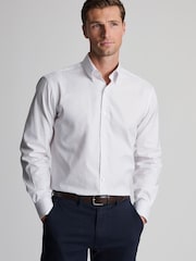 Brook Taverner White Pinpoint Oxford Cotton Shirt - Image 1 of 7