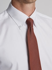 Brook Taverner White Pinpoint Oxford Cotton Shirt - Image 4 of 7