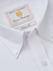 Brook Taverner White Pinpoint Oxford Cotton Shirt - Image 6 of 7
