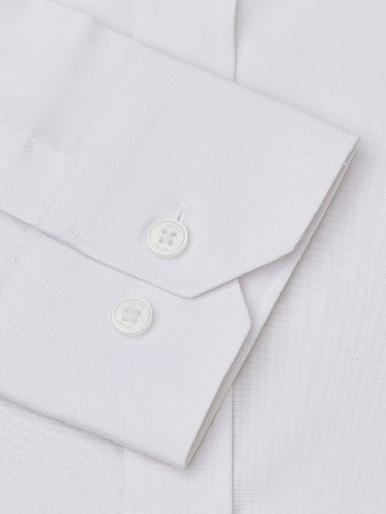 Brook Taverner White Pinpoint Oxford Cotton Shirt - Image 7 of 7