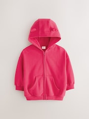 Fuchsia Pink Zip Through Hoodie (3mths-7yrs) - Image 1 of 5