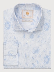 Brook Taverner Grey Floral Cotton Shirt - Image 3 of 5
