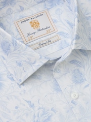 Brook Taverner Grey Floral Cotton Shirt - Image 4 of 5
